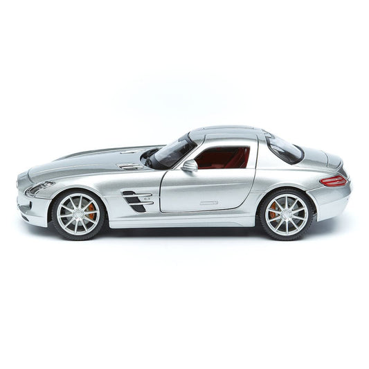 Maisto Mercedes Benz SLS AMG Silver Metallic Special Edition 1/18 Diecast Model Car 31389