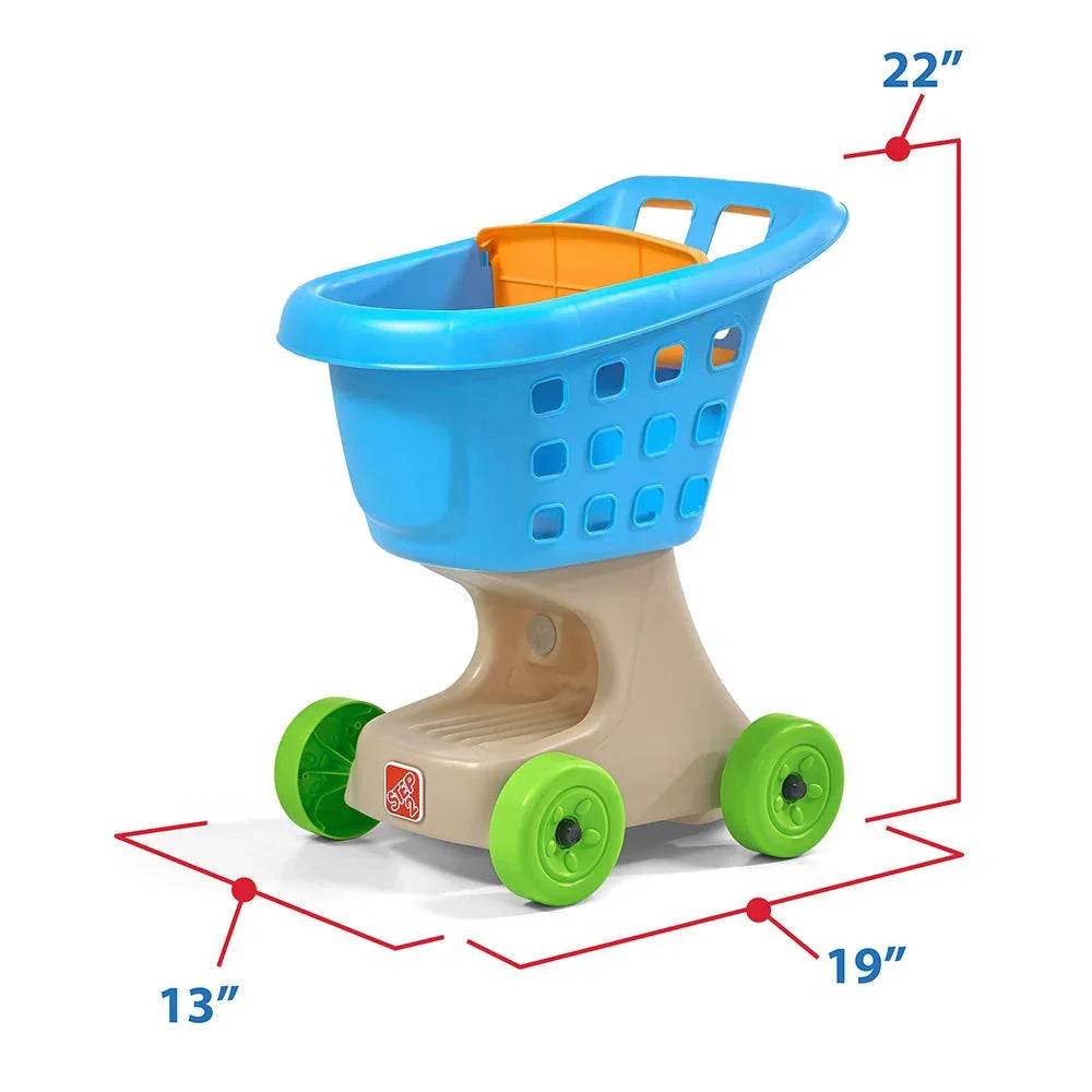 Step2 Little Helper’s Shopping Cart – Blue Plastic Toy for Toddlers 2+ - Jaiman Toys