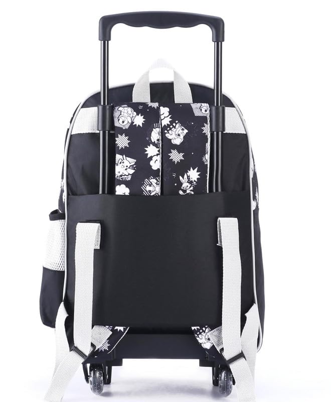 STRIDERS Pokémon School Bag for Kids – 40 cm Rolling Trolley Backpack with Wheels & Padded Straps