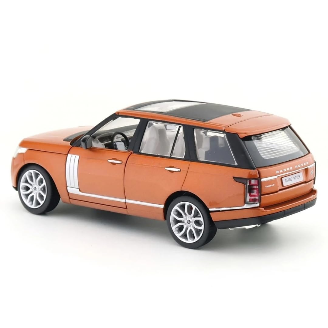 MSZ Range Rover 1:26 Scale Official Licensed Diecast Model Car, Metal Body, Orange Collectible Miniature SUV, Detailed Display Model for Collectors,