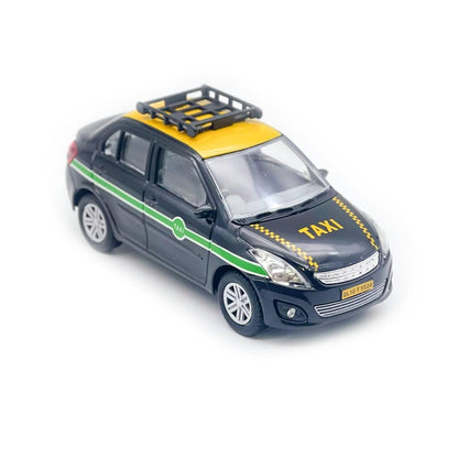 Centy Public Commuters Urban Taxi Twin-Tone Cab Pull Back Toy Car – Black Taxi Model for Kids 3+ Years