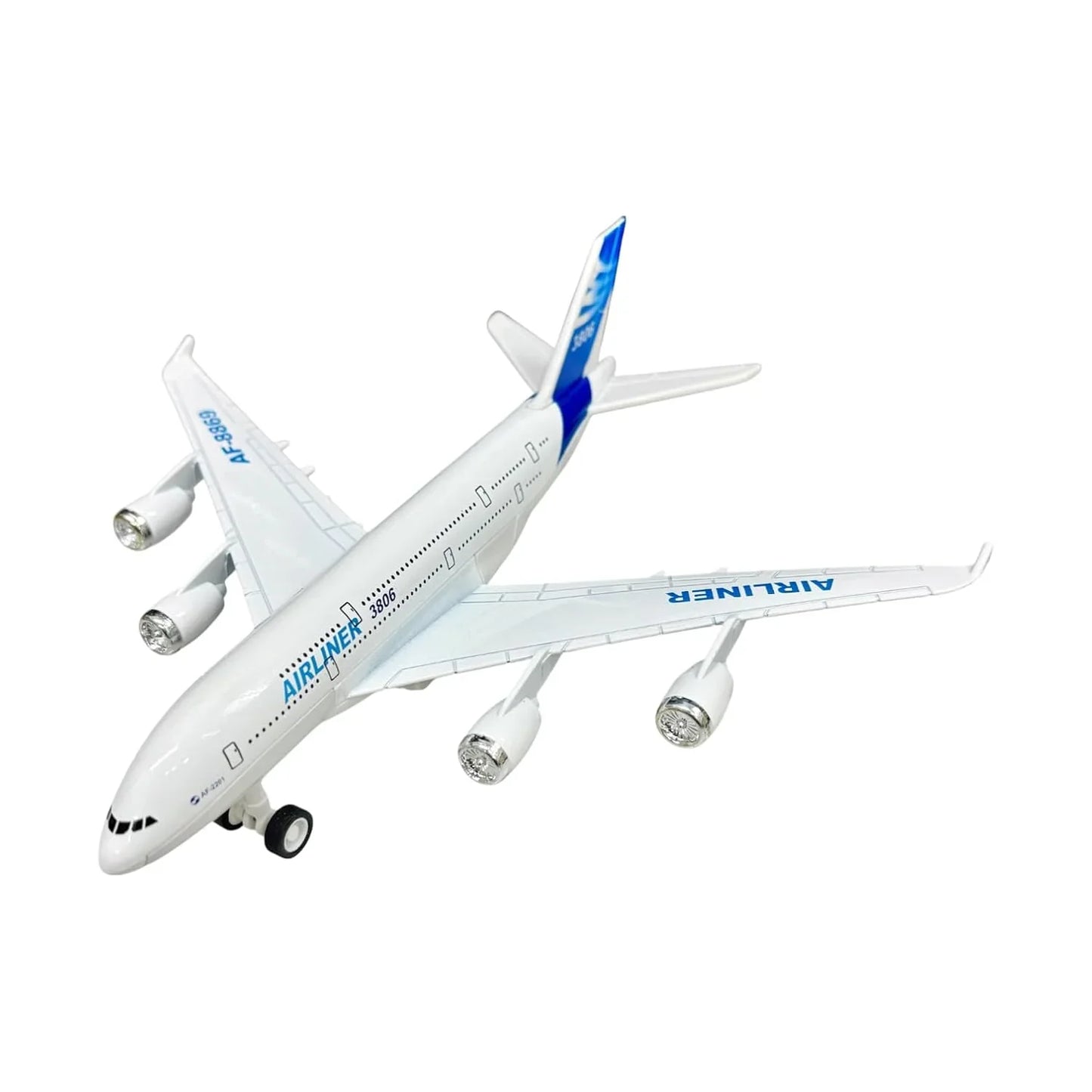 MetaHot! 1:300 Scale Die-Cast Airliner Model – Pullback Plane with Lights & Sounds | Realistic Aircraft Collectible - Jaiman Toys