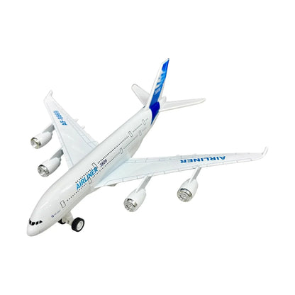 MetaHot! 1:300 Scale Die-Cast Airliner Model – Pullback Plane with Lights & Sounds | Realistic Aircraft Collectible - Jaiman Toys