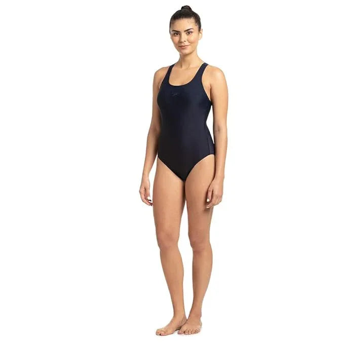 Speedo Women’s Lycra Racer Back One Piece Swimwear – True Navy, Size 38 - Jaiman Toys
