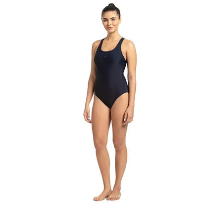 Speedo Women’s Lycra Racer Back One Piece Swimwear – True Navy, Size 38 - Jaiman Toys