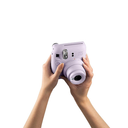 Fujifilm Instax Mini 12 Instant Camera + 10 Film Shots + Carrying Case - Lilac Purple, Mini 12