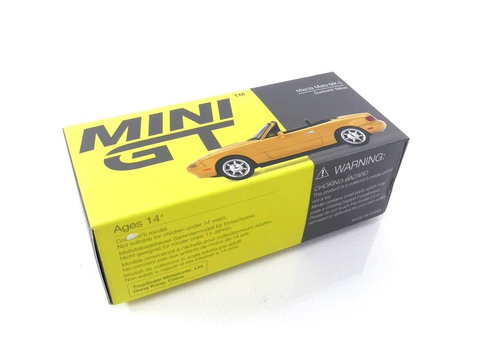 MINI GT - 392 - Mazda Miata MX-5 (NA) Sunburst Yellow 1/64 Diecast Model Car MGT00392