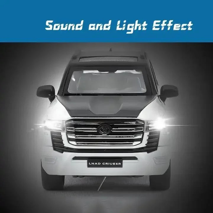 1:32 Toyota Land Cruiser LC300 Diecast Metal Model Car – Pull Back Toy with Openable Doors, Light & Sound (Multicolor) - Jaiman Toys