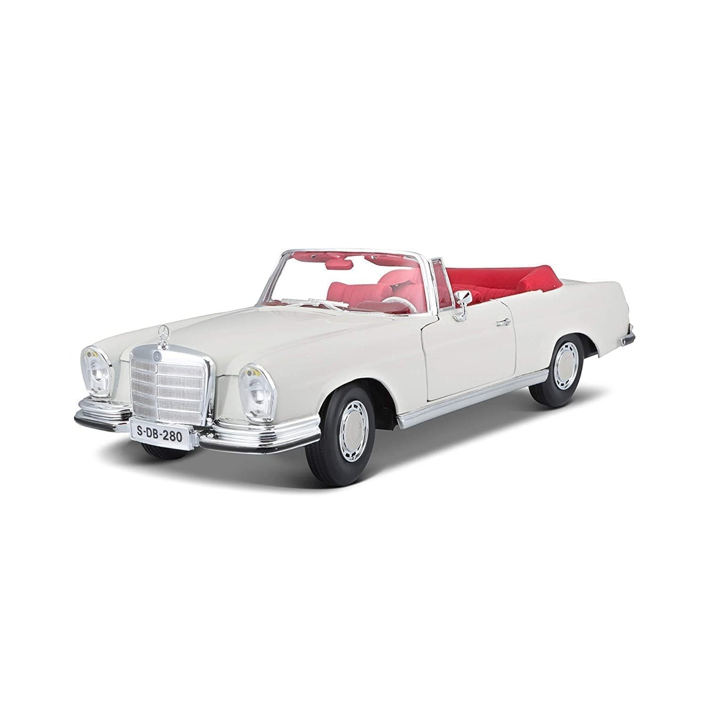 Maisto 1:18 1967 Mercedes-Benz 280 SE Convertible Die-Cast Model Car | Classic Luxury Car Collectible