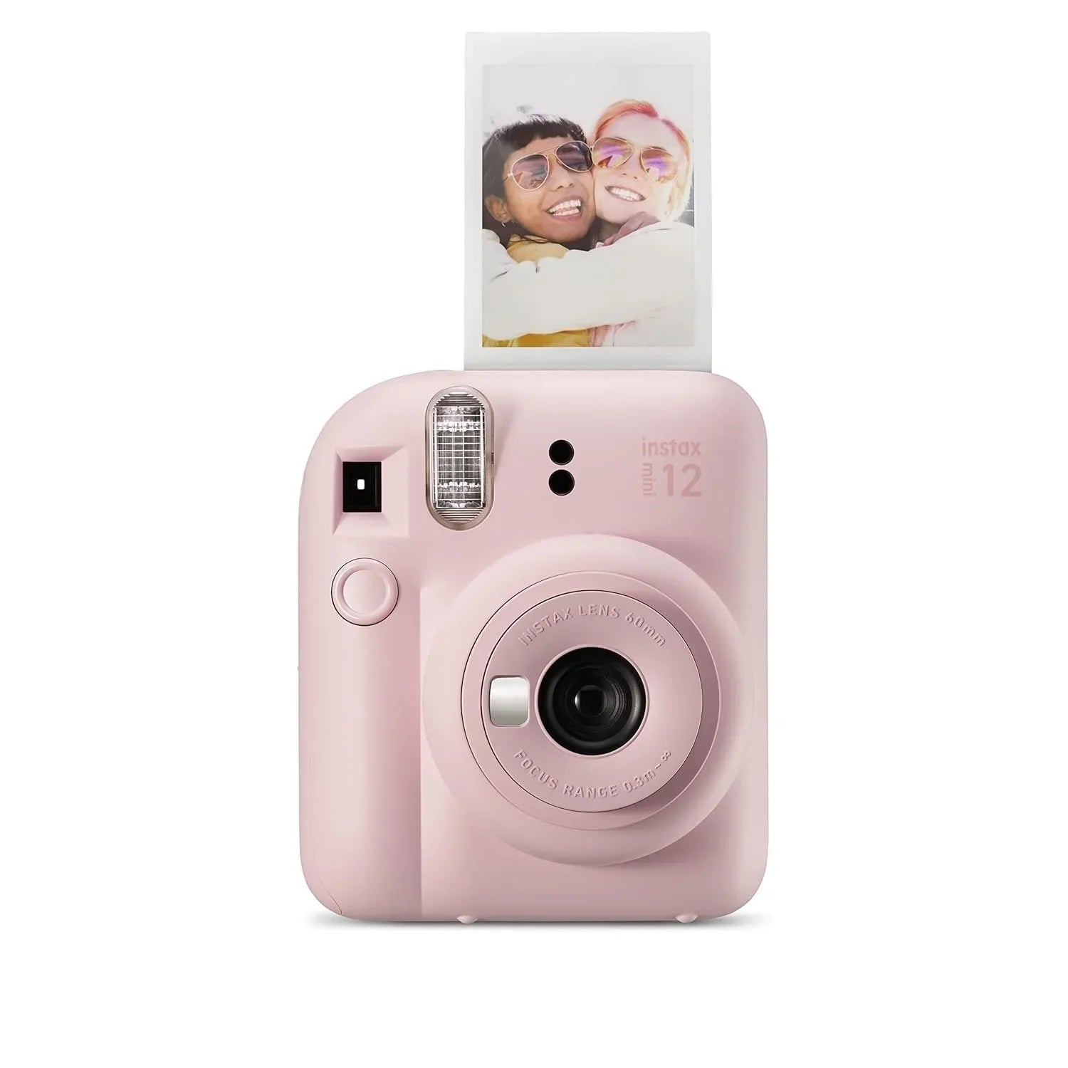 Fujifilm Instax Mini 12 Bundle – Blossom Pink 20 Films Chessboard PU  Case Selfie Lens More