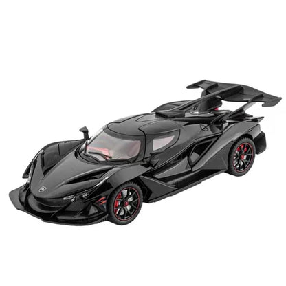 Joy Junction Apollo IE Smoke 1:24 Scale Die-Cast Hypercar Model with Sound & Light – Pull Back Metal Sports Car Toy for Collectors