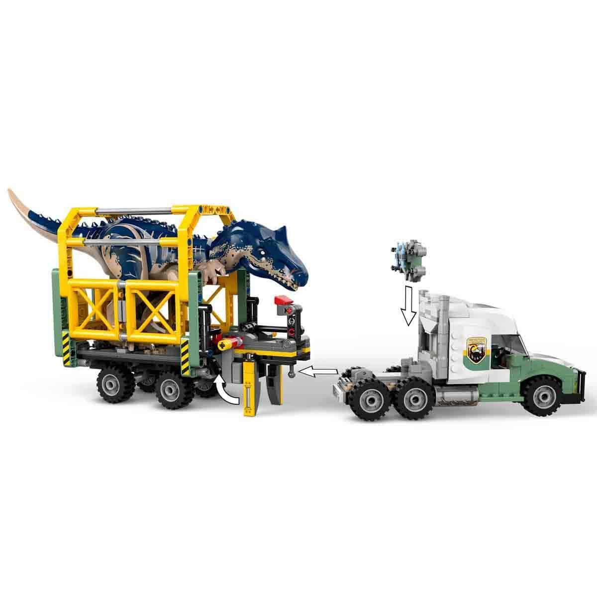 Lego 76966 Jurassic World Dinosaur Missions Allosaurus Transport Truck 588 Pieces