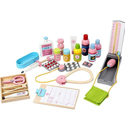 Little Medics Wooden Role-Play Medical Trolley – Pretend Doctor Kit with Accessories, 3Yrs+ - Jaiman Toys