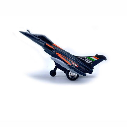 Centy Fly High Press & Go RFL Fighter Jet Toy Aircraft | Friction Powered Military Plane for Kids 3+ (Black & Orange) | BGX