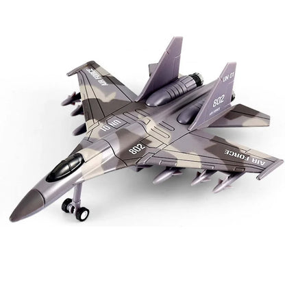 Airplane: 1:400 Scale Twin-Engine Air Superiority Jet with Light & Sound – Premium Die-Cast Collectible Plane (SU-35 Type) - Jaiman Toys