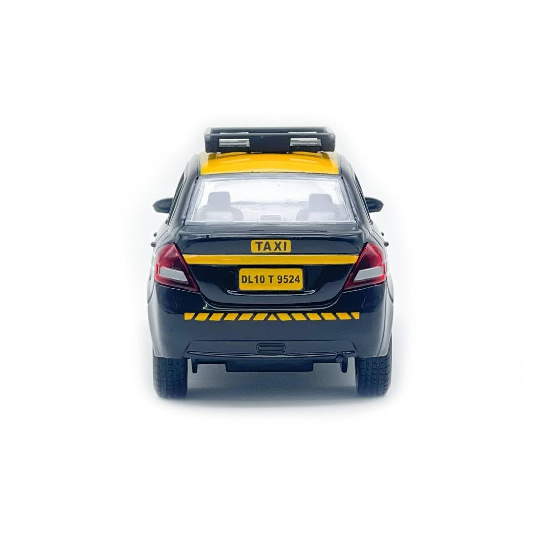 Centy Public Commuters Urban Taxi Twin-Tone Cab Pull Back Toy Car – Black Taxi Model for Kids 3+ Years