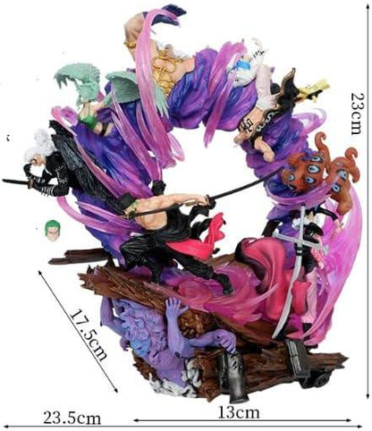 Ultimate Action Figure – Roronoa Zoro on Throne | 23CM One Piece PVC Collectible Statue Model Toy HW - Jaiman Toys