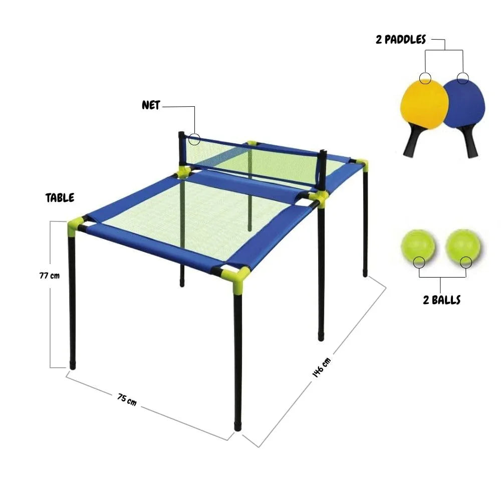 Innov8 Rebound Pong Table, Indoor/Outdoor Game Set with 2 Paddles and 2 Balls - Jaiman Toys