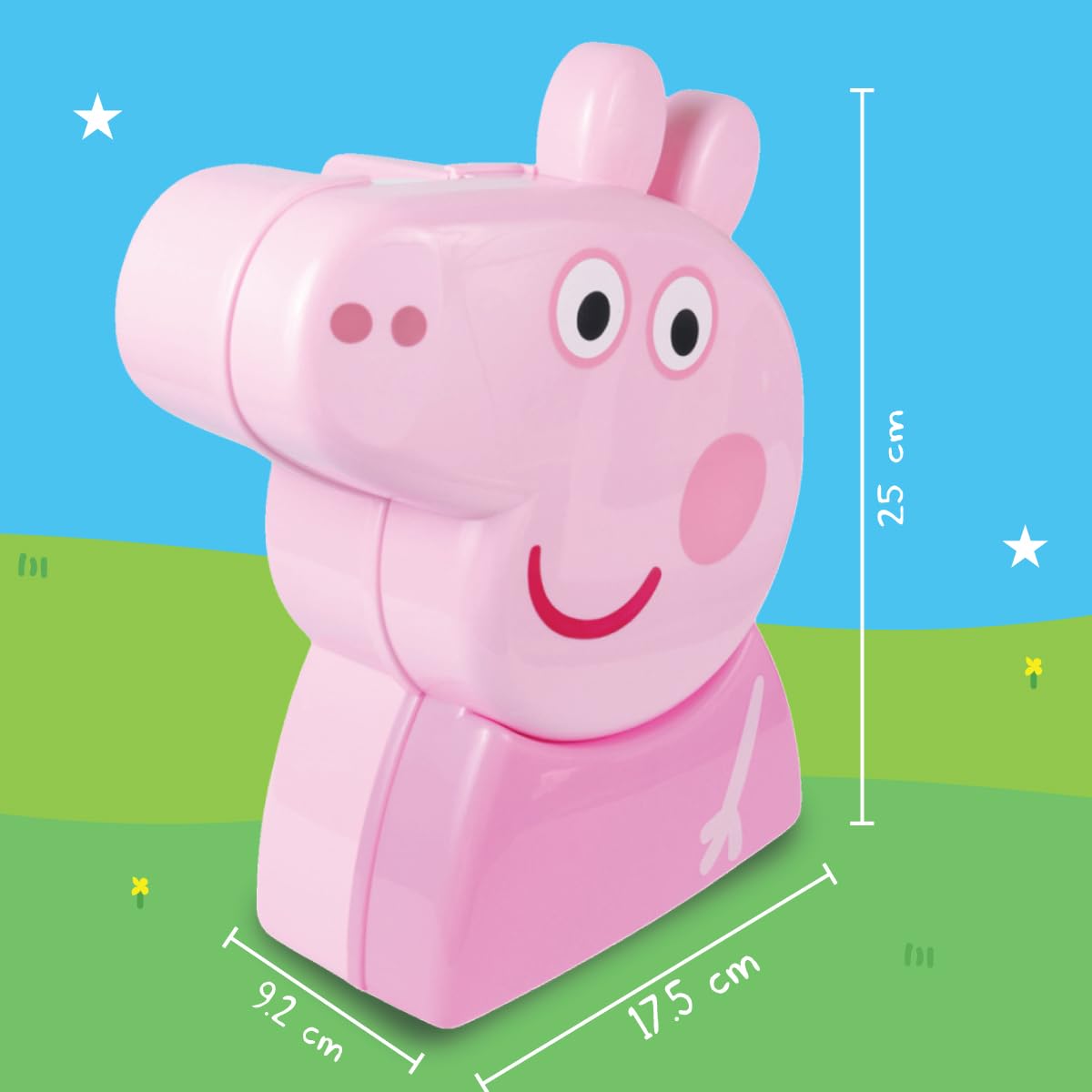 Peppa Pig Beauty Set Pretend Makeup Kit for Kids | Portable Vanity Play Set with Mirror, Hair Dryer & Beauty Accessories | Carry Case Toy | Ages 3+
