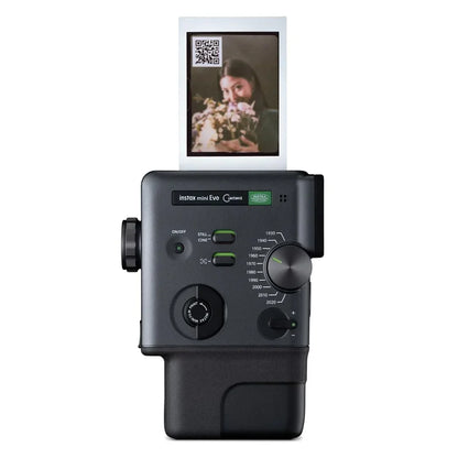 Fujifilm Instax Mini Evo Hybrid Camera Premium Edition – Instant Film Camera with 20 Instax Mini Film Shots & 100 Creative Effects | Hybrid Digital + Instant Prints