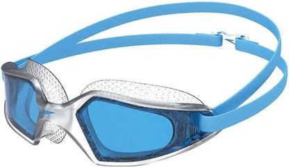 Speedo Hydropulse Unisex Adult Tint-Lens Swimming Goggles with Anti-Fog, 100% UV Protection and Adjustable Double Strap – Clear & Blue