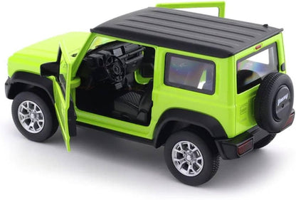 MSZ 1:26 Suzuki Jimny 2018 Green Die-Cast Model SUV with Openable Doors & Pull-Back Action | Street Series