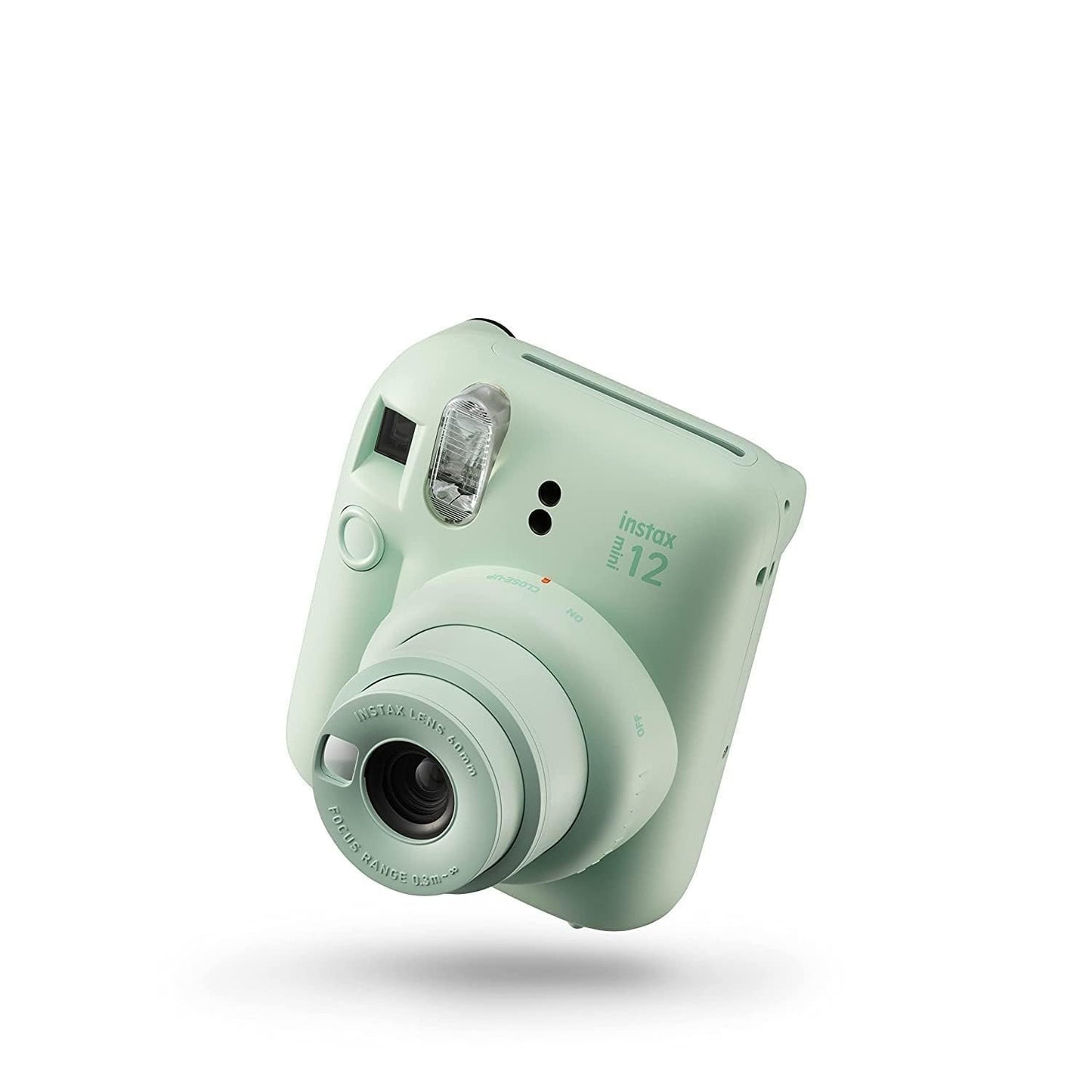 Fujifilm Instax Mini 12 Instant Camera + 10 Shot Films + PU Leather Camera Case + Instax Photo Album 64 Sheets + Closeup Selfie Lens (Mint Green, Mini 12)