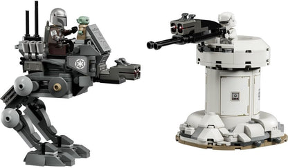 LEGO 75444 Star Wars AT-RT Attack Toy - Model Kit w/Imperial Walker, Tower, The Mandalorian Minifigure & Grogu Figure - Birthday Gift for 7+