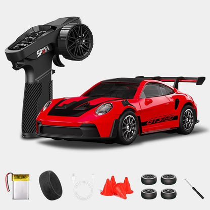Hstar 1:43 RC Drift Car  2.4GHz 4WD Alloy 20 km/h High-Speed RC Racing Car with Gyro – (Red)