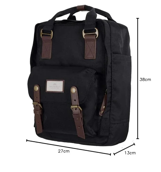 Doughnut Macaroon Laptop Backpack One Size Black - Jaiman Toys