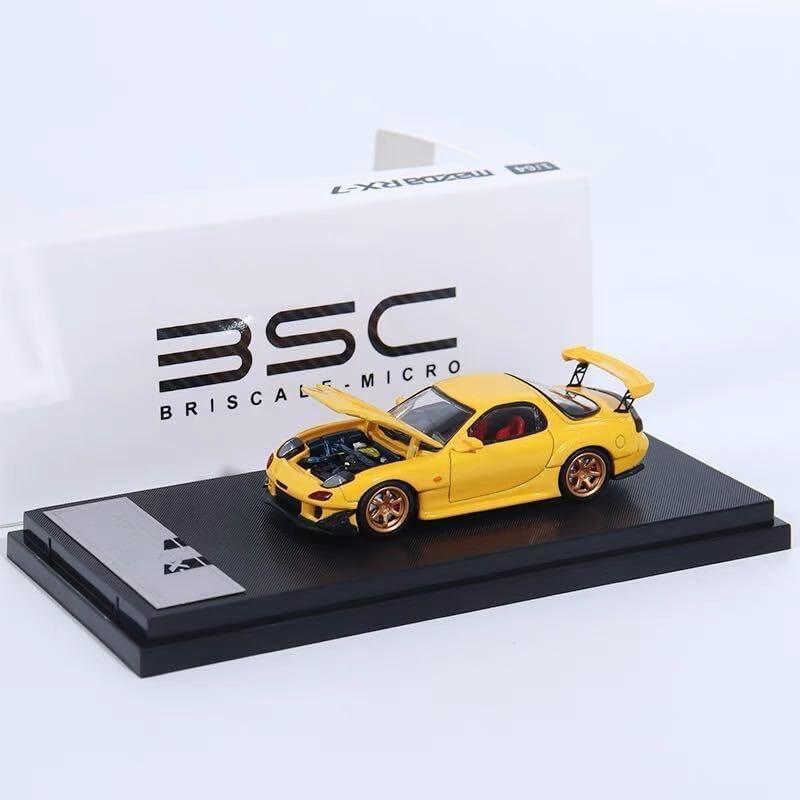 BSC - 1:64 - MAZDA RX7 FD3S - - YELLOW - GOLD WHEELS – Jaiman Toys