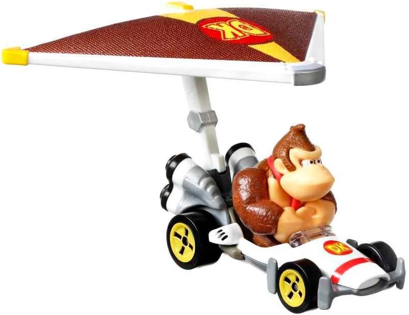 Hot Wheels Mario Kart Donkey Kong Die Cast Glider Car | B-Dasher Kart with Super Glider | 1:64 Collectible Toy | 3+ Years