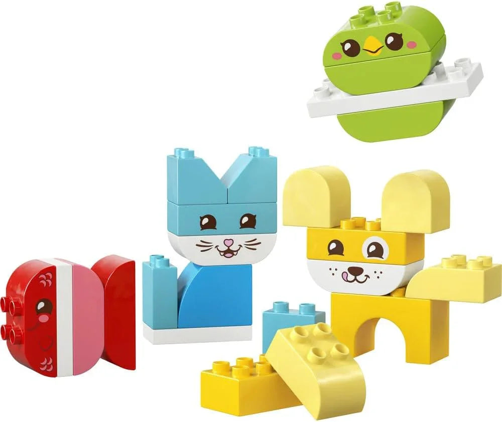 LEGO DUPLO 10477 3 in 1 Creative Cute Pets - Educational Fine Motor Skills Toy for Toddlers - Animal Figures incl. Dog, Cat, Bird & Fish - Birthday Gift for 1+ Year Old Babies, Girls & Boys