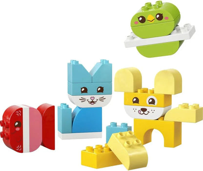 LEGO DUPLO 10477 3 in 1 Creative Cute Pets - Educational Fine Motor Skills Toy for Toddlers - Animal Figures incl. Dog, Cat, Bird & Fish - Birthday Gift for 1+ Year Old Babies, Girls & Boys