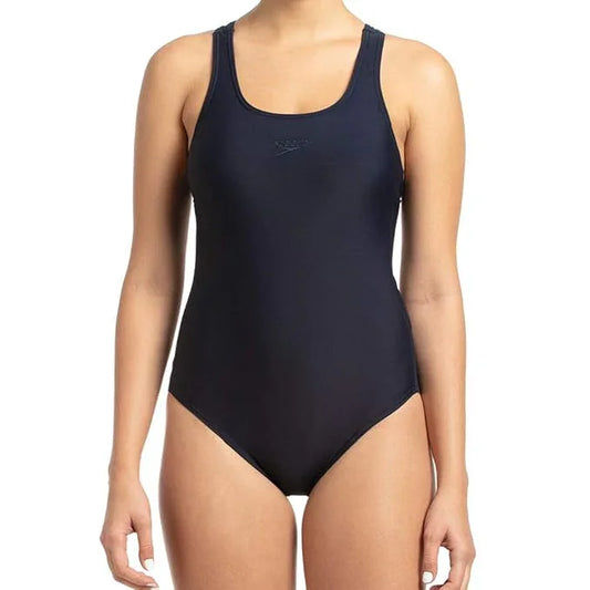 Speedo Women’s Lycra Racer Back One Piece Swimwear – True Navy, Size 38 - Jaiman Toys