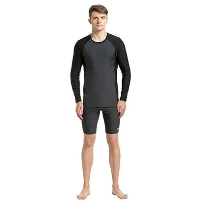 Speedo Men’s Endurance 10 Long Sleeve Suntop | UV Protection & Chlorine-Resistant Swimwear - Jaiman Toys