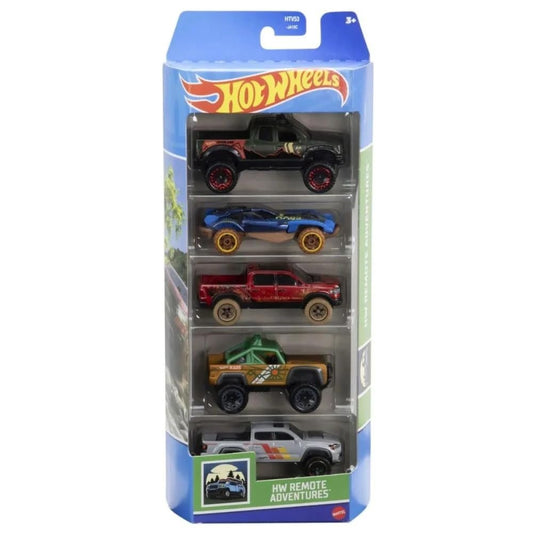 Hot Wheels Car 2024 HW Remote Adventures Pack! Diecast Model Cars - Pack of 5