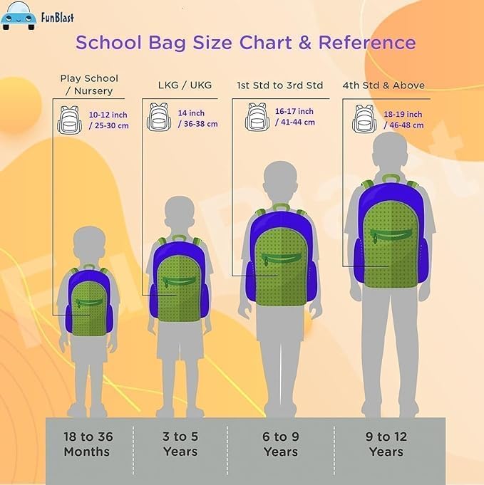 Stylish School Backpack for Girls – Cartoon Print Water-Resistant School Bag for Kids 8–12 Years (41 x 32 x 15 cm)
