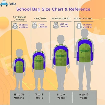Stylish School Backpack for Girls – Cartoon Print Water-Resistant School Bag for Kids 8–12 Years (41 x 32 x 15 cm)