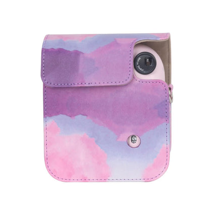 PU Leather Instant Camera Case For Fujifilms Instax Mini 12! Rain Proof &amp; Protective Case with Adjustable Shoulder Strap - PU Leather Soft Cover, Blossom Pink