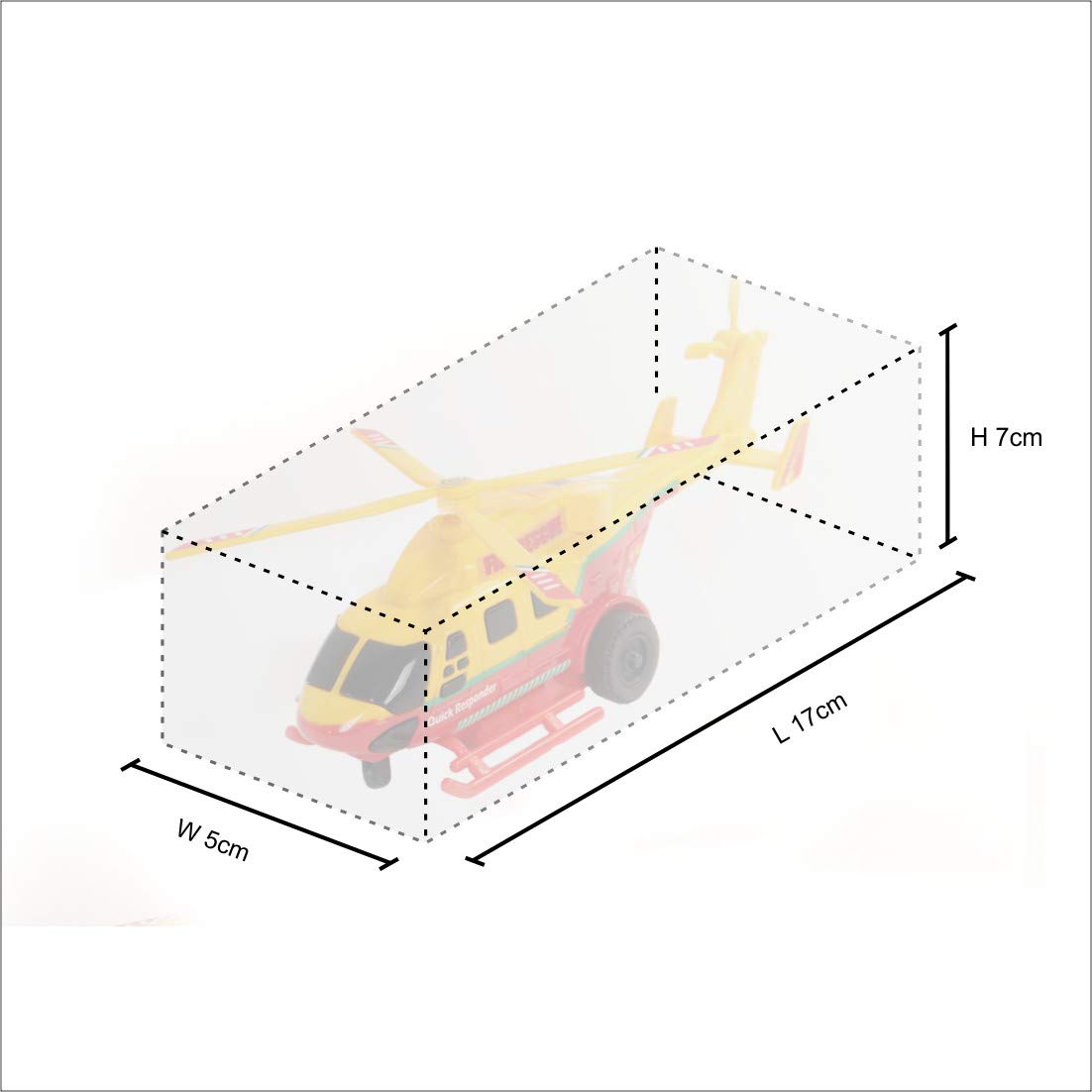 Centy Dhruv Fire Rescue Helicopter Toy | Rotatable Propeller | Realistic Graphics | 17.2 cm | CT170