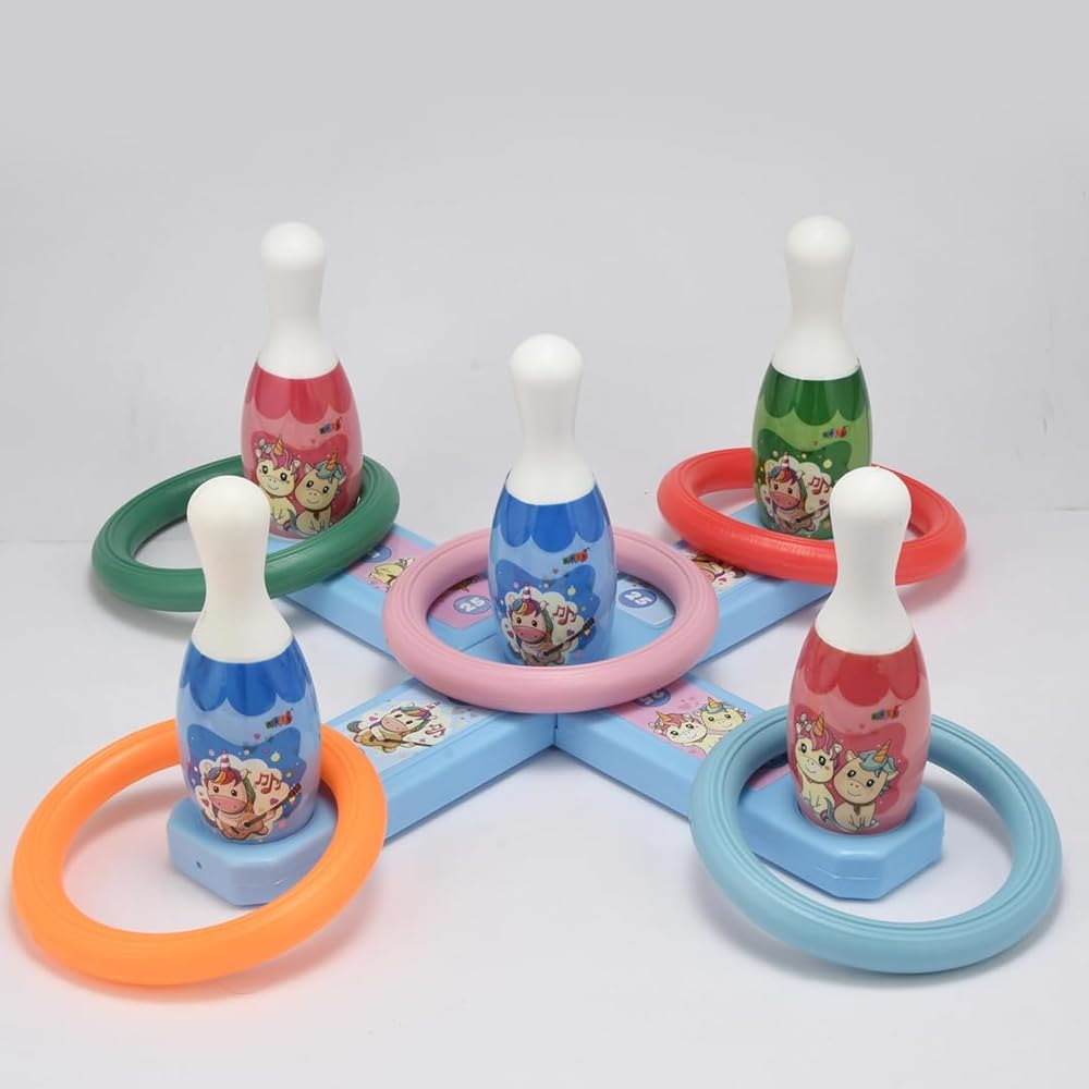 Kats from The House of Simarr | 2 in 1 Unicorn Bowling and Ring Toss for Kids Ages 5 and up