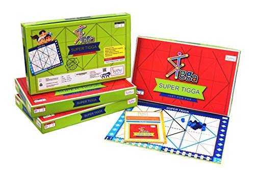 Funnyfun Super Tigga Strategy Board Game | Multiple Cross & Cut Tic Tac Toe Style Family Game | 2 Players | Brain Teaser