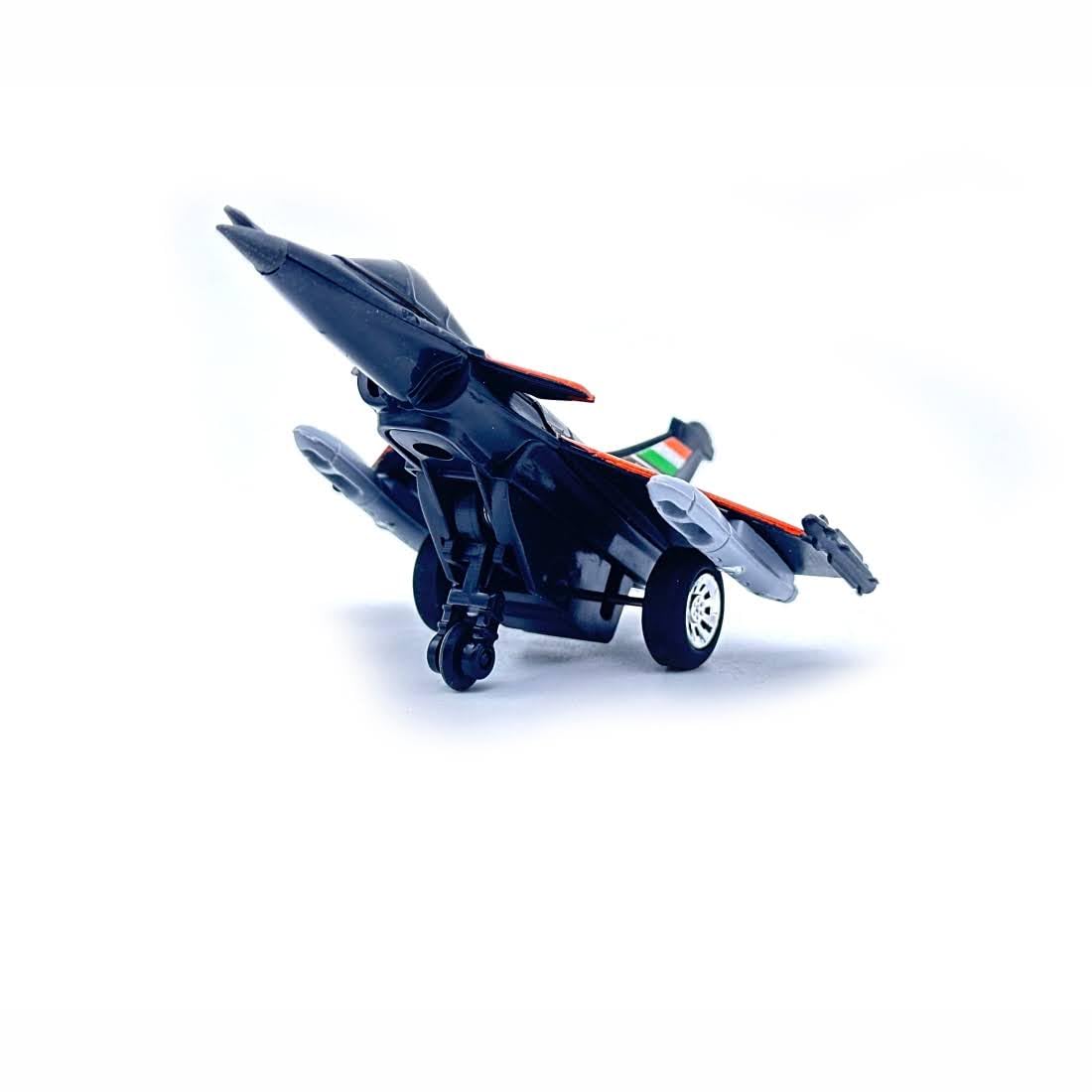 Centy Fly High Press & Go RFL Fighter Jet Toy Aircraft | Friction Powered Military Plane for Kids 3+ (Black & Orange) | BGX