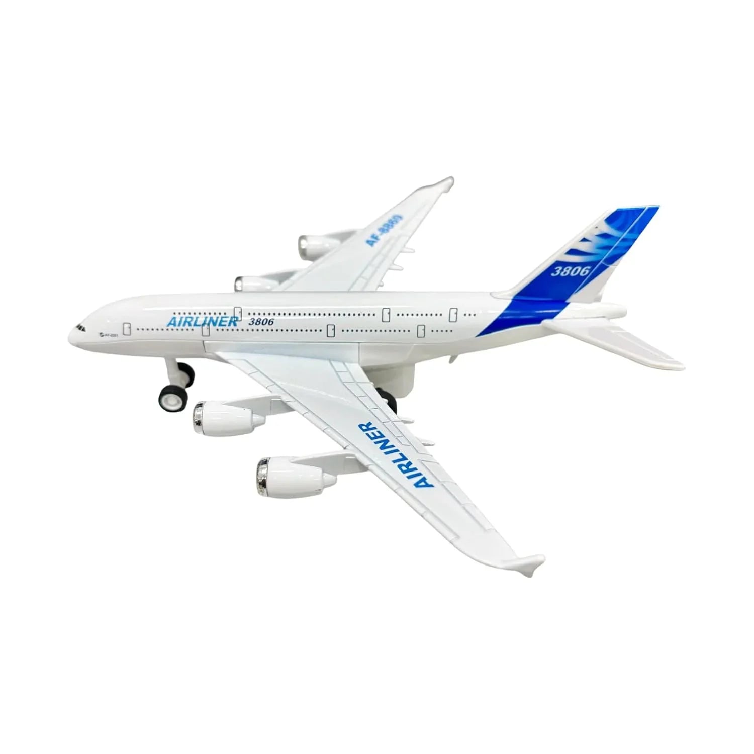 MetaHot! 1:300 Scale Die-Cast Airliner Model – Pullback Plane with Lights & Sounds | Realistic Aircraft Collectible - Jaiman Toys