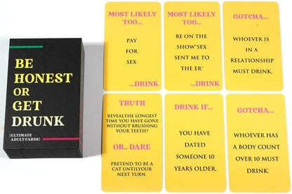 Be Honest or Get Drunk – The Ultimate Adult Drinking Card Game - Jaiman Toys