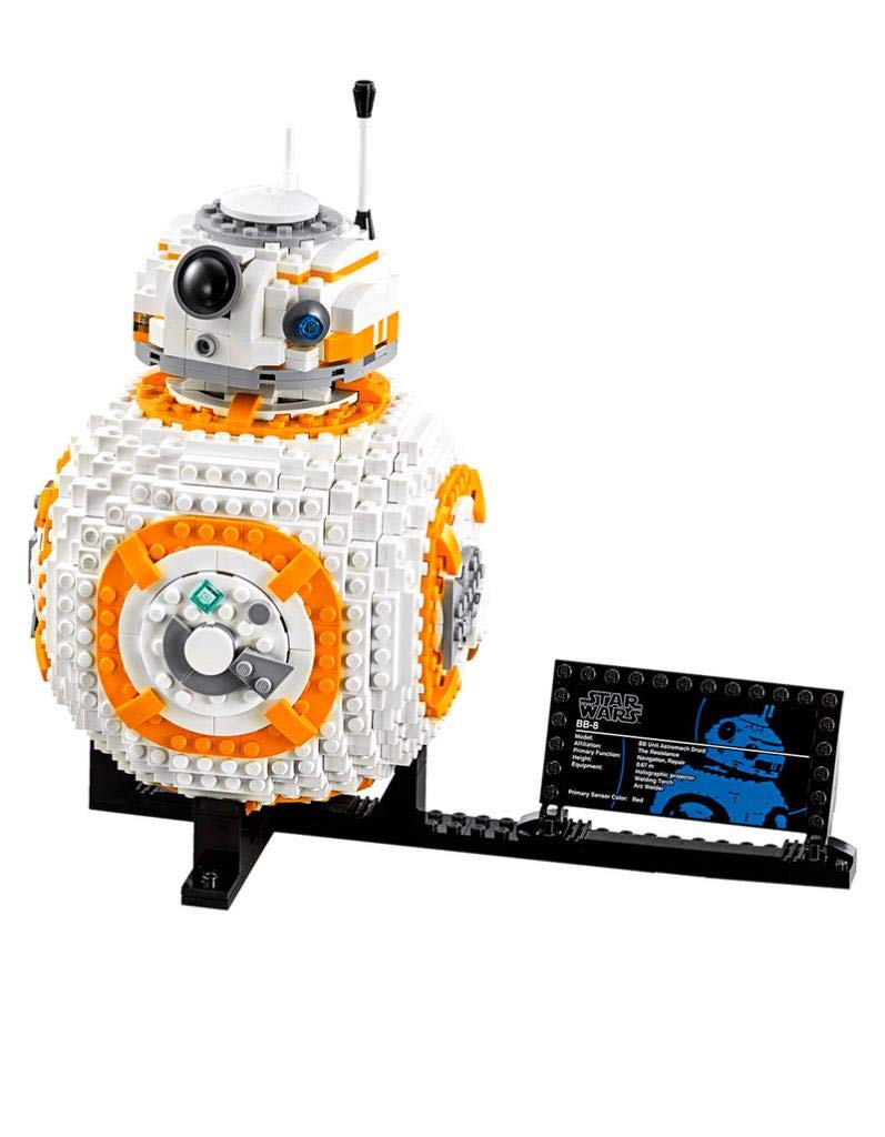 LEGO Star Wars 75187 BB-8 Astromech Droid Building Set with Rotating Head, Opening Hatch & Display Stand – 1106 Pieces Collectible Model for Kids & Star Wars Fans