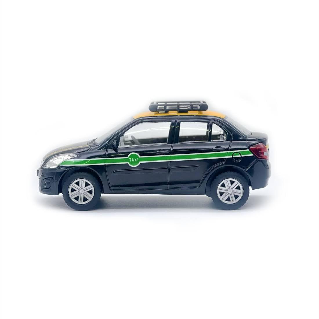 Centy Public Commuters Urban Taxi Twin-Tone Cab Pull Back Toy Car – Black Taxi Model for Kids 3+ Years