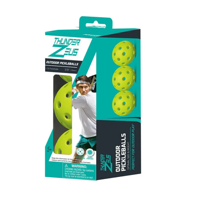 Innov8 Outdoor Pickleball Balls, 40 Holes, Pack of 3, Green - Jaiman Toys