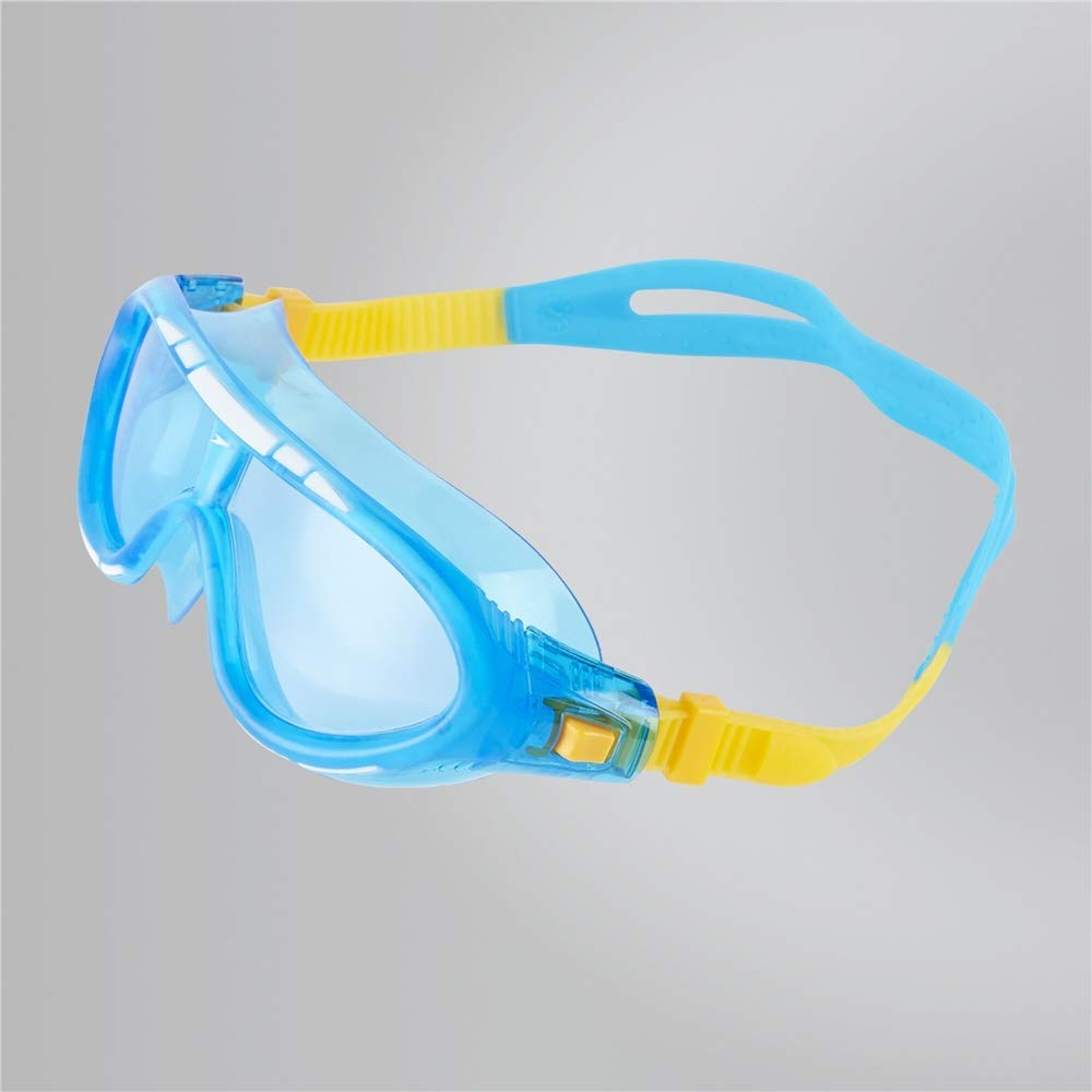 Speedo Unisex Kids Rift Tint-Lens Swim Goggles – Blue & Orange | Ages 6–14 | Anti-Fog & UV Protection